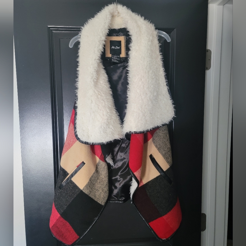 Beautiful Plaid and Sherpa Me Jane Vest